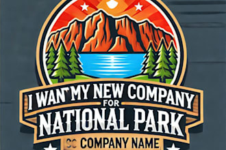 do make national park mascot logo design with unlimited review