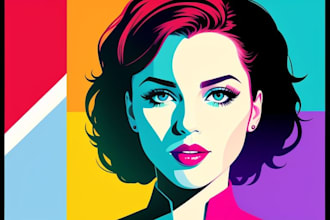 draw a pretty wpap or abstract pop art portrait of you