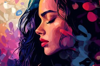 create digital drawing, vector art for you by freestyle