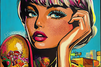 draw a vector pop art illustration from your images