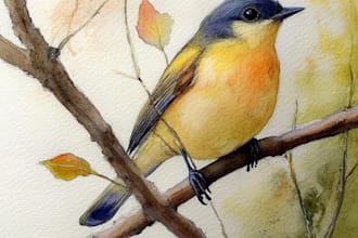 paint beautiful birds in watercolor
