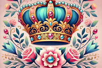 do wonderful queen mascot logo design with express delivery