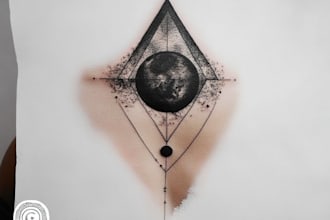 design a custom geometric tattoo deisgn