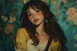 make a portrait in semi realism disney cartoon style