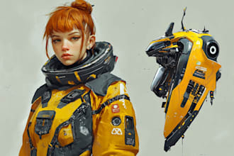 create star wars and sci fi illustration