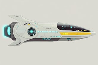 design spaceship, sci fi illustration and sci fi art