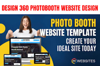 design a 360 photo booth and party rental showit website with online booking