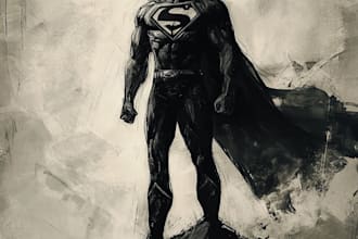 design your realistic superhero cartoonportrait