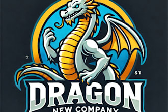 do wonderful dragon fire mascot logo design with 1 day delivery
