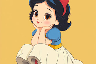 do disney family couple cartoon portrait