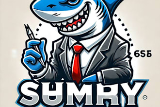 do wonderful shark mascot logo design with express delivery