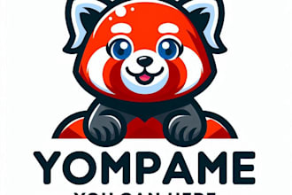do amazing red panda mascot logo design with express delivery