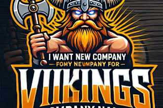 do amazing vikings mascot logo design with 1 day delivery