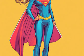 portrait you as an superhero character