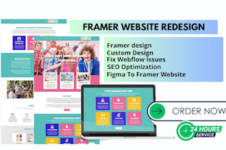 do framer website design redesign framer website fix figma to framer website