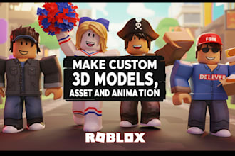 make amazing 3d model, 3d asset and 3d animation for your roblox game