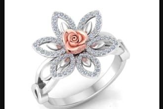 3d jewelry design, jewelry rendering, 3d jewelry cad design, 3d printing, earing