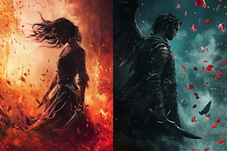 do fantasy book cover design, thriller book cover