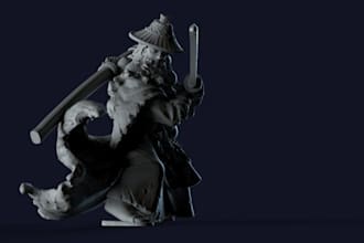 sculpt custom tabletop or dnd miniature for 3d printing, game, stl character