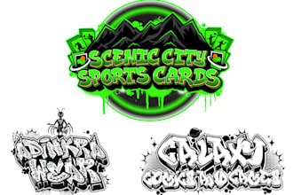 create custom streetwear graffiti art logo and illustration design