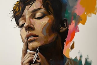 draw or paint artistic portrait of you