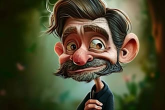 draw a funny caricature art,cartoon character, caricature