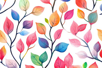 create beautiful seamless pattern in watercolor