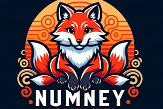 do modern fox kitsune mascot logo design with express delivery