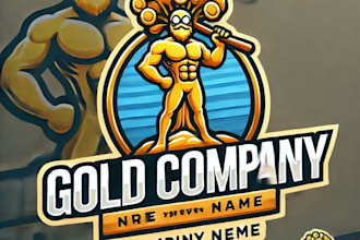 do wonderful gold tree mascot logo design with unlimited review