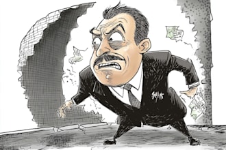 design a funny political or editorial cartoon for you