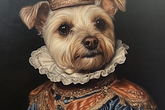 paint your royal renaissance pet portrait