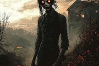 draw horror character illustration