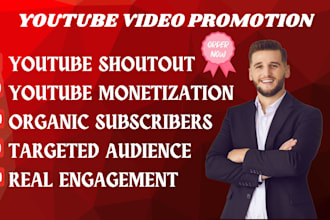 do USA youtube video promotion shoutout channel to 8m organic subscribers views