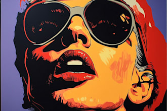 turn your photo into professional  wpap pop art portrait