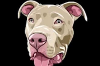 do vector pet portrait illustration