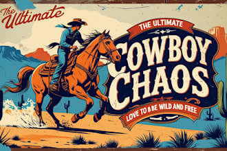 do a luxury western cowboy logo