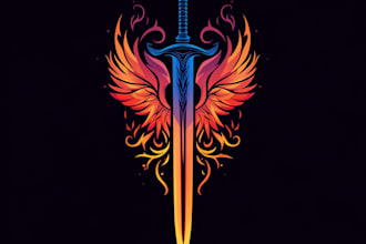 design fantasy game logo with cool unique magic style