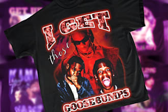 design a sick 90s vintage bootleg t shirt, rap, sport tee or any graphics