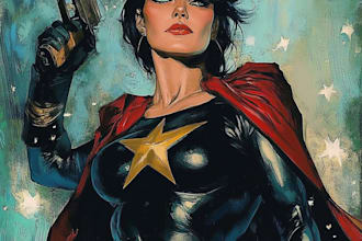 draw a cover art or comic cover art