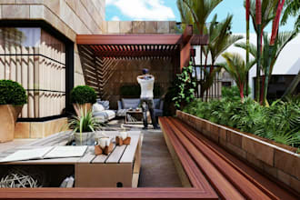 do design, park pool and garden as landscape architect