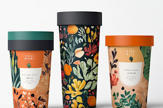 do design minimalistic modern cosmetic packaging and labels