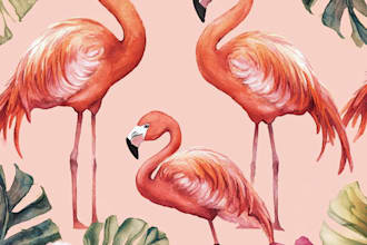 create beautiful seamless pattern in watercolor