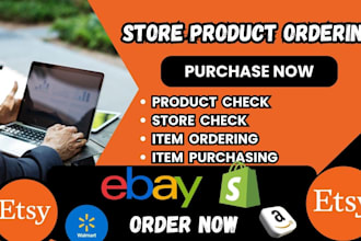 do etsy, walmart, ebay and amazon product purchase, product or item ordering
