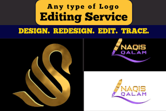 fix, redesign, modify, edit, and vectorize logo or any graphic design