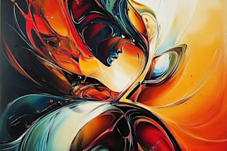 create abstract geometric digital art