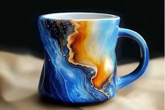 design using text or a quote on mug
