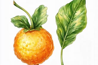 illustrate fruit, plant, or anything in digital watercolor