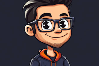 design, caricature mascot logo, modern cartoon character, cartoon portrait,