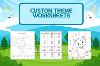 create custom childrens worksheets for your amazon KDP
