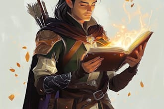 draw a dnd art and d and d character for you